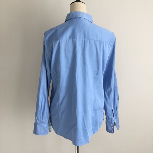 ROBERT GRAHAM Blue Printed Insert Long Sleeve Button Shirt - Picture 9 of 11